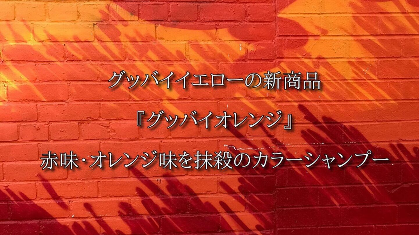 グッバイオレンジ 赤味 オレンジ味を抹殺のカラーシャンプー Hair Com